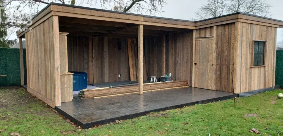 Terrasoverkappingen met tuinhuis, terras overkapping Limburg