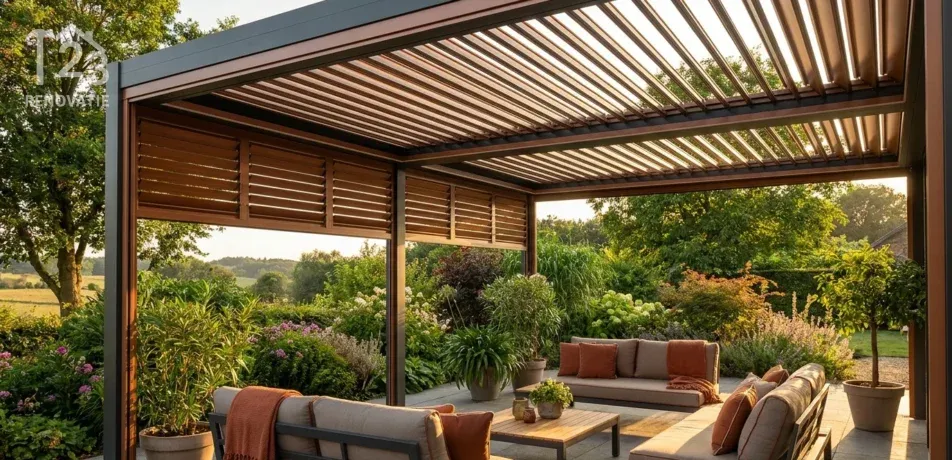 Aluminium overkapping met shutters: duurzaam in Limburgs klimaat - overkapping met shutters